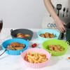 Air Fryer Silicone Basket Reusable Container Accessories Oven Tray Pizza Fried Chicken Baking Mold Protector Kitchen Tool