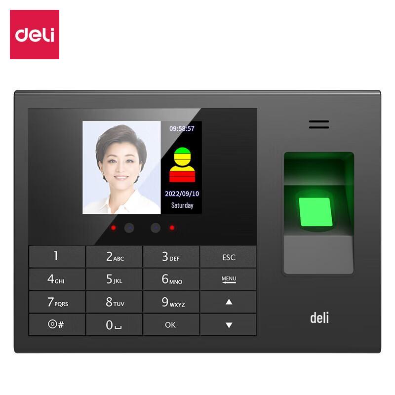 Deli 3765W Biometric Face & Fingerprint Time Clock