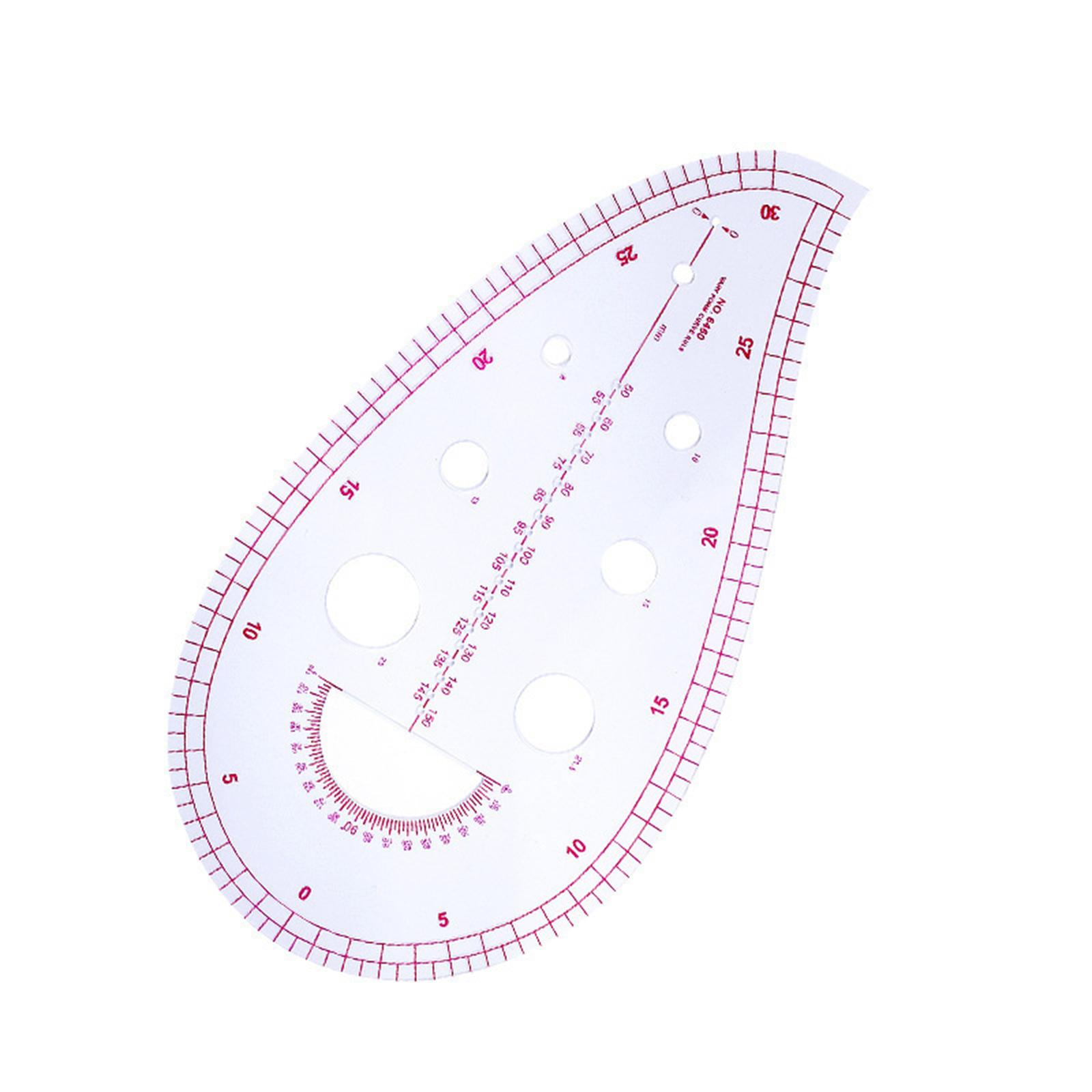 

Многофункциональная линейка для пэчворка, французская лекальная линейка, прозрачная шкала, шаблон для рисования кроя и пошива одежды, инструмент для начинающих дизайнеров 6460