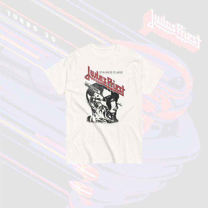 

Classic Rock T-shirt Men s Summer Cotton Casual Round Neck JUDAS PRIEST Graphic Print Heavy Metal Men s Rock Short Sleeve Top M