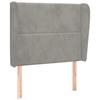 VidaXL Headboard with Ears Light Grey 83x23x118-128 Cm Velvet3117846