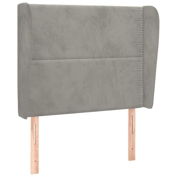 VidaXL Headboard with Ears Light Grey 83x23x118-128 Cm Velvet3117846