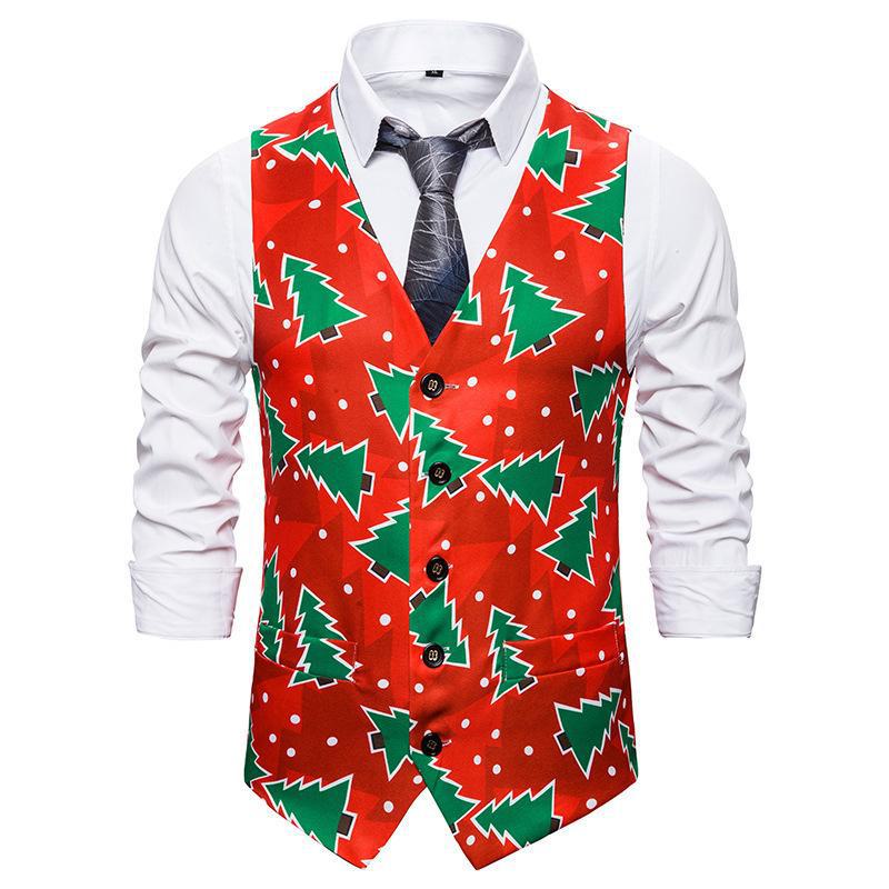 2023 Men's Christmas and New Year 3D Santa Claus Vest