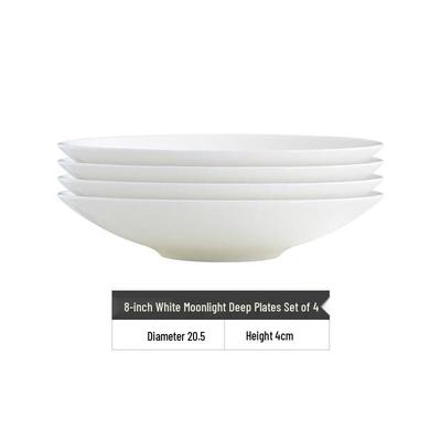 Pure White Nordic Ceramic Deep Plate