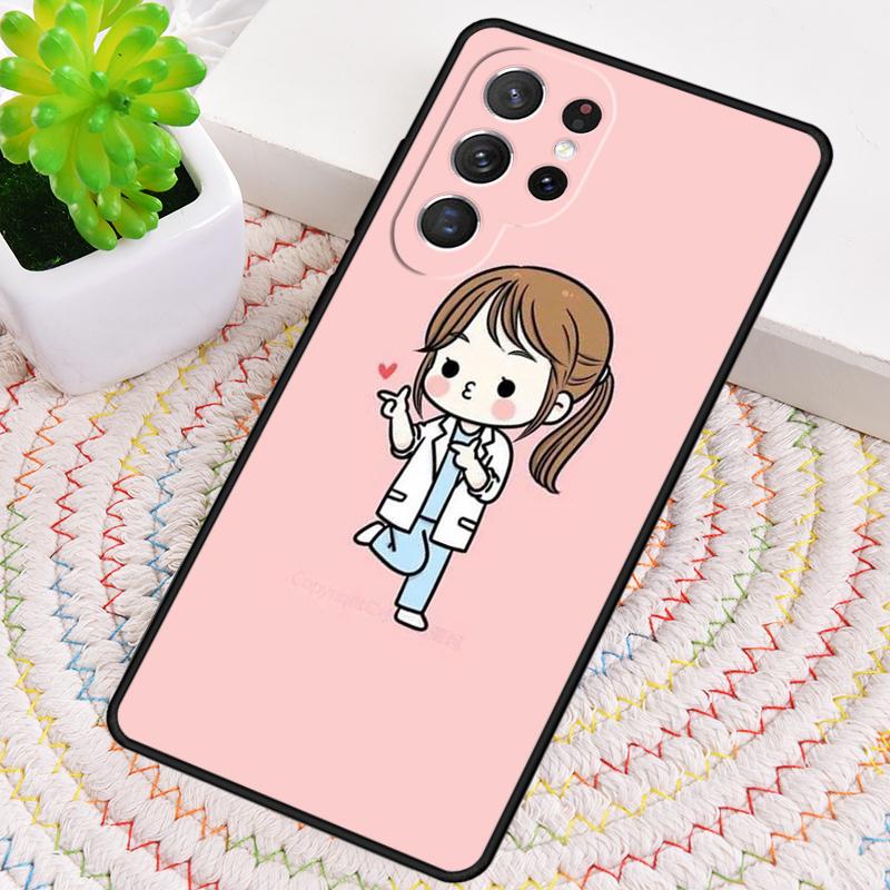 Cartoon Medicine Doctor Nurse soft Phone Case for Samsung Galaxy note 10 pro S26 Ultra S23 S24 FE S25 S21 S22 PLUS Cover