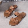 Fashion Summer New Flat Shoes Women's Fashion Round Head Open Toe Rivet Soft Sole Anti-slip Wear-resistant Slippers