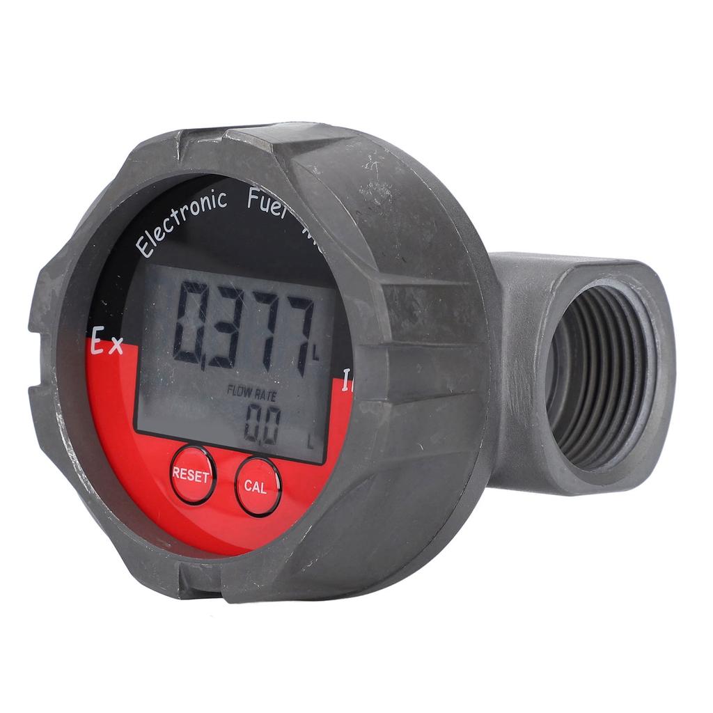 Electronic Fuel Meter Digital LCD Display Turbine Fuel Flow Gauge 1in High Accuracy 20MPa MWP