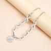 Celestials Inspired Layer Chain Necklace With Crystals Accent Imitation Pearls Clasp Adjustable Length