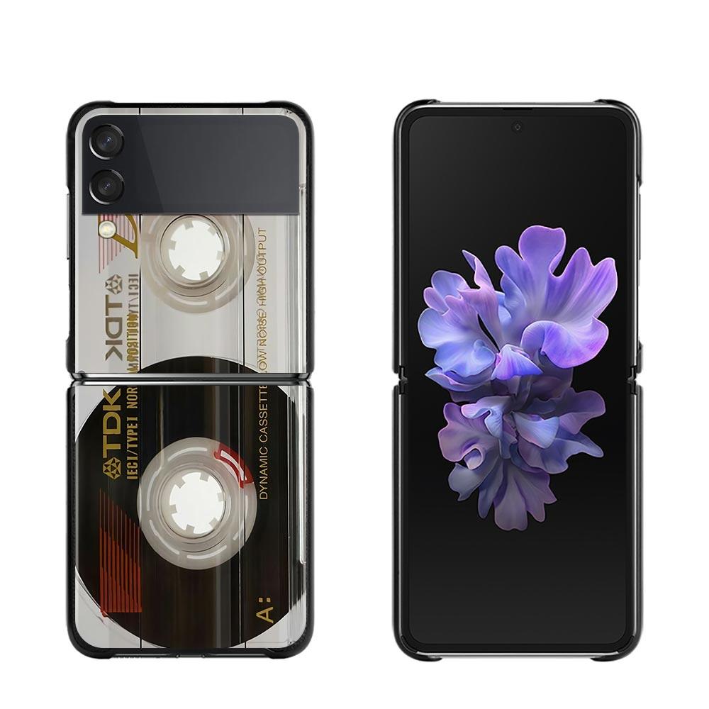 Zflip4 Phone Case For Samsung Galaxy Z Flip3 5G Z Flip 3 zflip z flip ZF Coque PC Cover Black Fundas Retro Camera Game