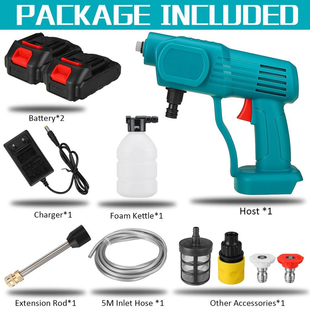 1500W Hochdruck Akku-Waschgerät Auto Sprühwasserpistolen Reinigungsmaschine