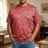 Men's Big Size Comfortable Breathable Casual Loose Fit T-Shirt Soft Fabric Crew Neck Short Sleeve Top for Everyday Wear