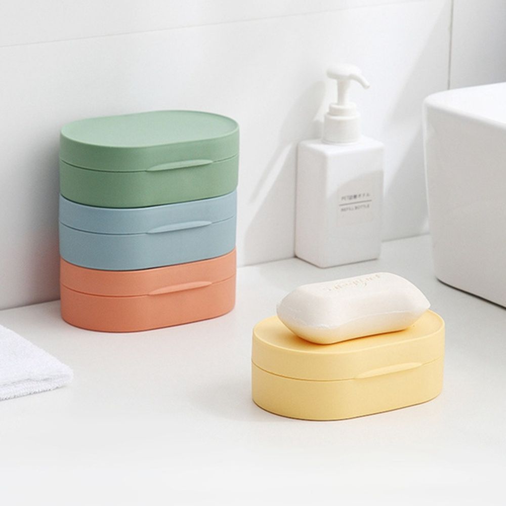 Round Shape Sealed Waterproof Multifunctional Travel Soap Box Soap Dish Soap Saver Soap Container