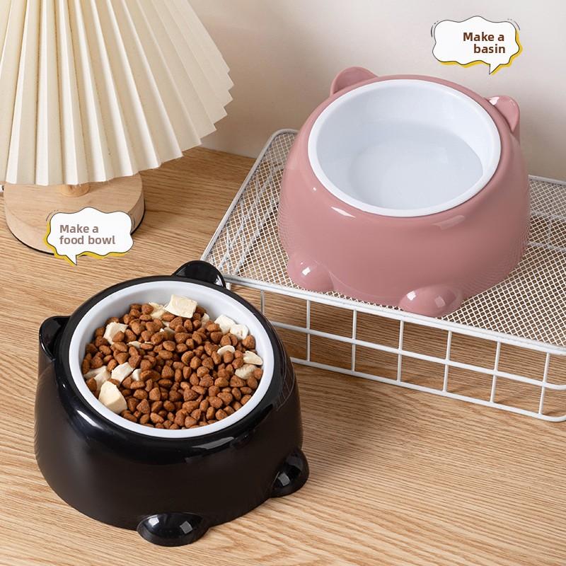 Pet Bowl, Stainless Steel Cat Bowl, Dog Bowl, Feeder, Cat Slanted Mouth, Cat Food Bowl, Dog Basin, Pet Food Utensils