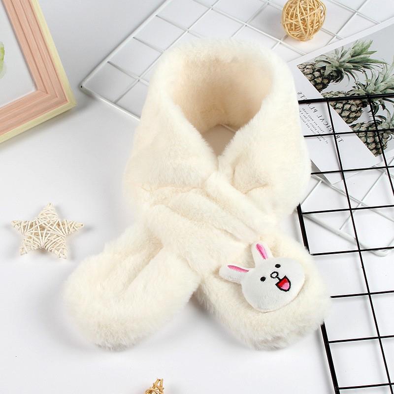 Jesień Zima 2025 Szalik Dziecięcy Pluszowy Gruby Szalik na Szyję dla Niemowląt Kreskówkowy Styl Koreański Ciepły Szalik