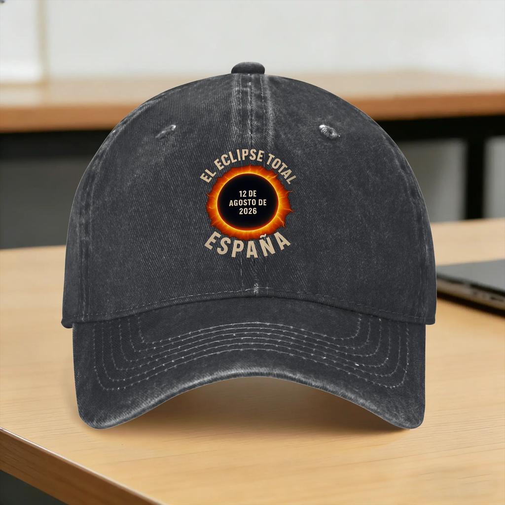 Spain Total Solar Eclipse Casual Baseball Cap For Women Unisex Summer Hunting Camping Trucker Trendy Hot Sale Baseball Caps