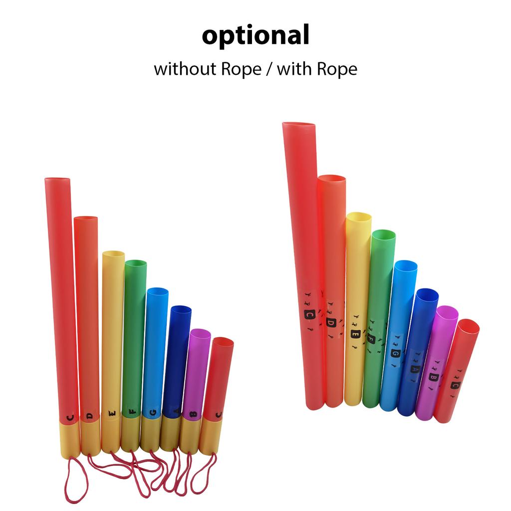 8Pcs Musical Sound Tube Colorful Set 8 Tones Sound Tube Percussion Instrument Birthday Gift Musical Sound Tube Kit for