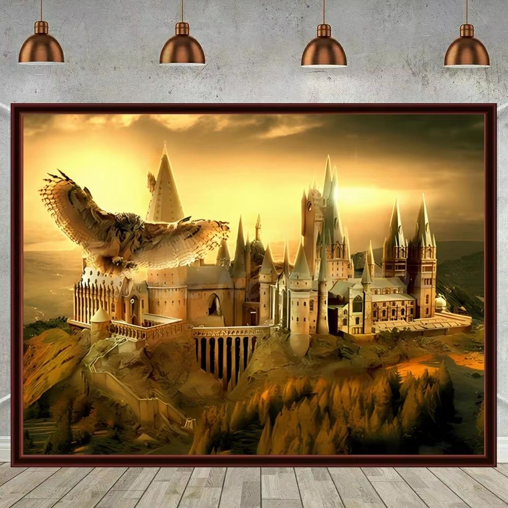 Harry Potter Holwarts Castle Picture Diamond Painting Kit 5D DIY Round Diamond Embroidery Handicraft Home Decor