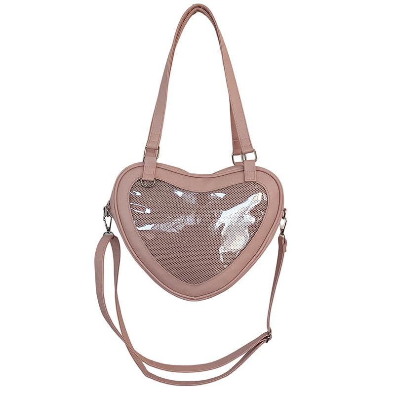 Heart-Shaped Lolita JK Uniform Crossbody Bag – Cute, Small Capacity for Girls