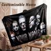 Custom Name Flannel Blanket,Rammstein Lightweight Warm Bed Blanket For Couch & Holiday Gift