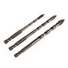 Tungsten Steel Triangle Drill Bit Set 3pcs Perfect for Tile Applications