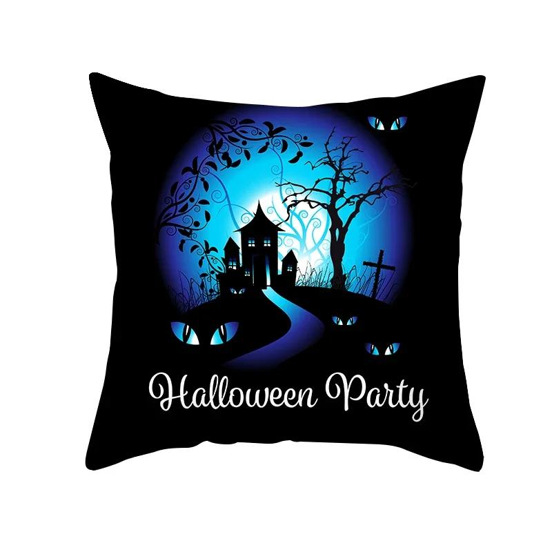 Home Decor Halloween Pumpkin Cushion Cover Trick or Treat Farm Print Sofa Cushion Cover X Funda De Almohada