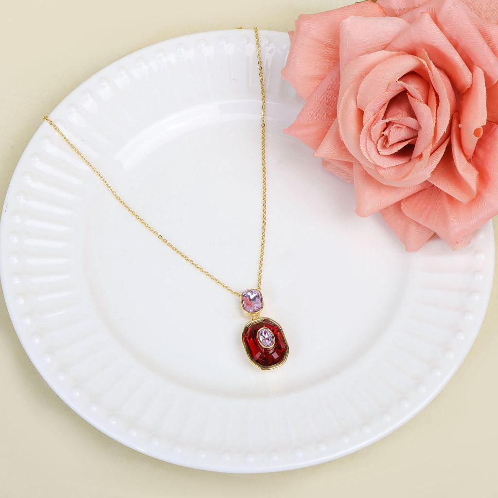High-End Sparkling Crystal Bracelet & Necklace Set for Women