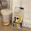 Cute Dog Pattern Phone Case For iPhone 11 12 13 14 15 16 17 Pro Max XS X XR 7 8 Plus Make Up Mirror Shockproof Soft Cover