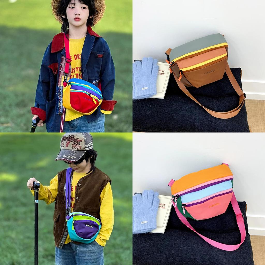 Bolso Cruzado Streetwear para Niños con Nylon Transpirable y Diseño Ligero para la Escuela y Uso al Aire Libre