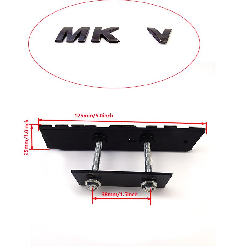 3D Black MKV MK5 Rear Car Emblem Grill and Truck Car Sticker for Volkswagen VW Golf Jetta MK5