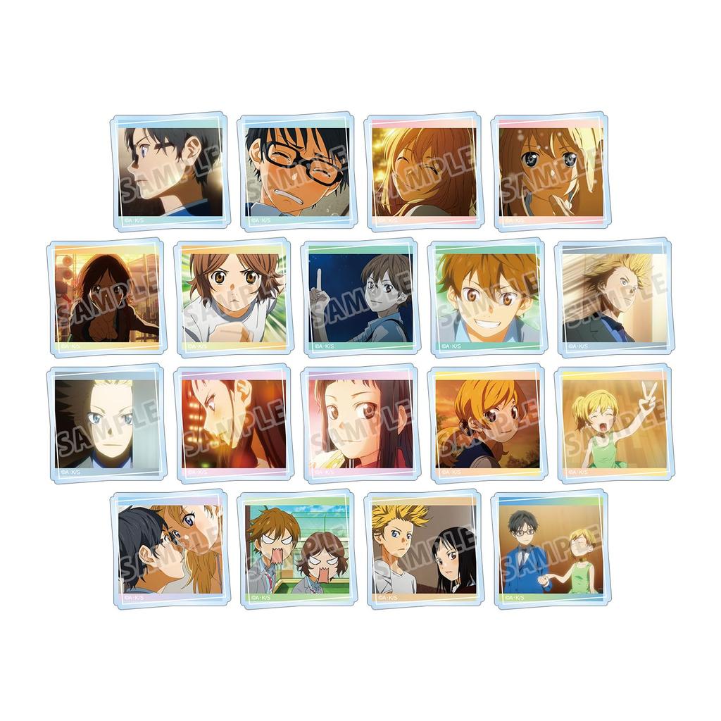 TV Anime "Your Lie In April" Trading Scene Acrylic Stickers Box of 18