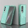 Translucent Color Powder Thickened Anti Fall Mobile Phone Case Suitable for Z FOLD4 New Samsung Mobile Phone Case
