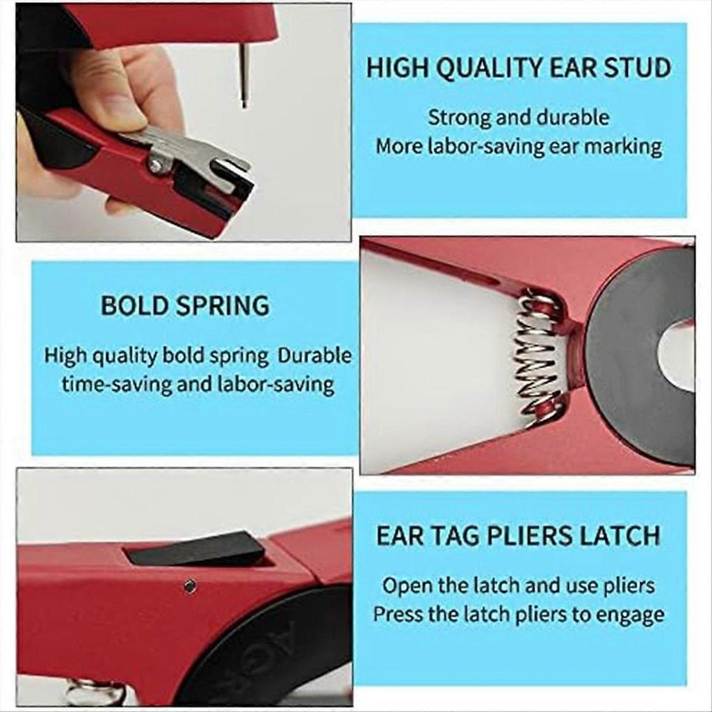 Cattle Ear Tags 001-100 Number Plastic Livestock Animal Tags 100 PCS