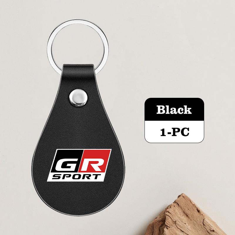 

For Toyota Leather Car Key Chains Keyring Holder Pendant Keychain Crown GR Corolla YARIS Auris C-HR Hilux Vios Prius
