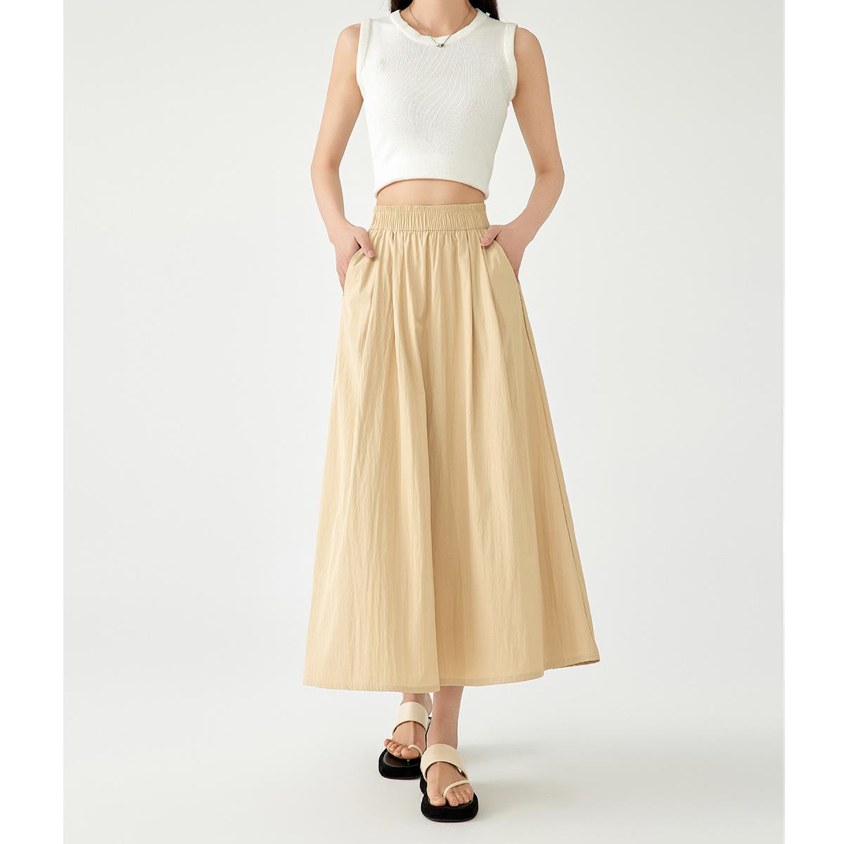 

Summer New Pleated French High Waist and Thin Small Skirt S
