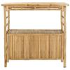 Outdoor Bartisch Natur 110 x 50 x 105 cm Bambus