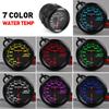 Dynoracing 2'' 52MM Car 7 Colors Led Water Temperature Gauge 40-140 Celsius High Speed With Water Temp Joint Pipe Sensor Adapter
