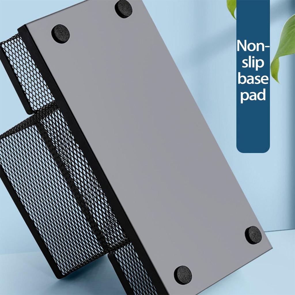 Stor Multifunktionell Metallnät Pennställ med Flera Fack för Kontors- och Studentpapper