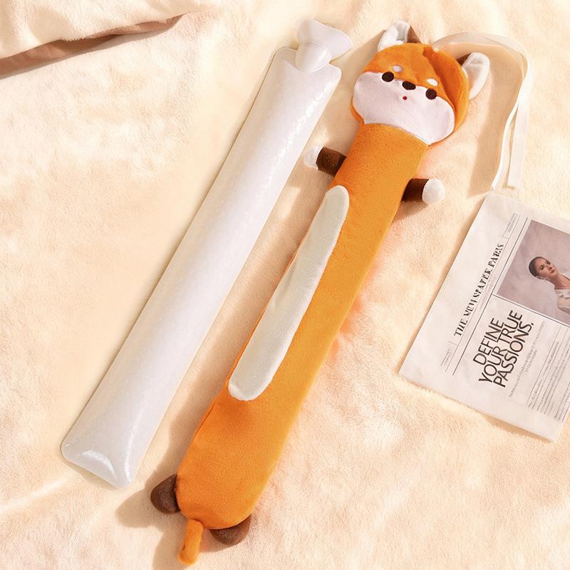 Adorable Animal Long Hot Water Bottle - Extra Large Winter Bed and Belly Warmer