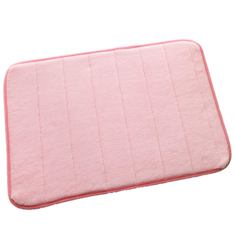 Quilted Coral Fleece Floor Mats: Perfect for Bedroom, Entrance, Bathroom, and Toilet; Absorbent, Embroidered Design.
