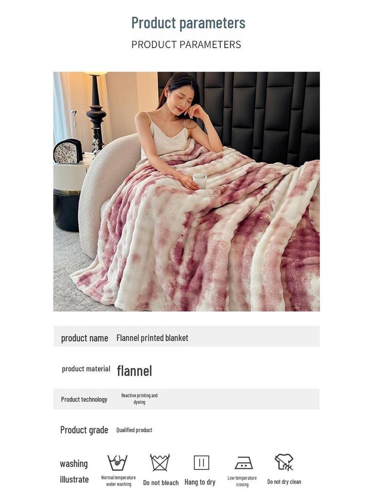 Soft Faux Rabbit Fur Plush Blanket - Thick Solid Color for Bed, Office, or Sofa