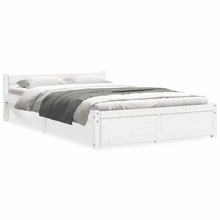 VidaXL Bed Frames White Solid Wood 120x200 Cm 815040