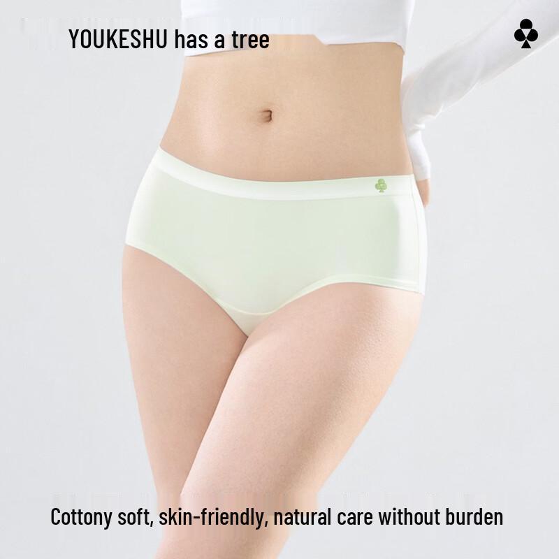 Youkeshu Women's Pure Cotton Antibacterial Briefs Multi-pack