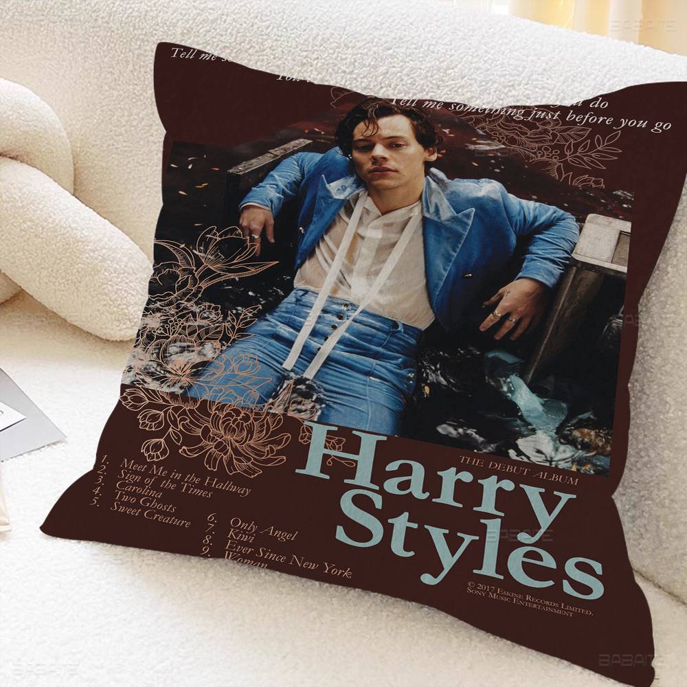 Singer H-Harry Styles Cushion Cover Car Throw Pillow Case For Sofa Car Christmas Gift 40x40cm 45x45cm
