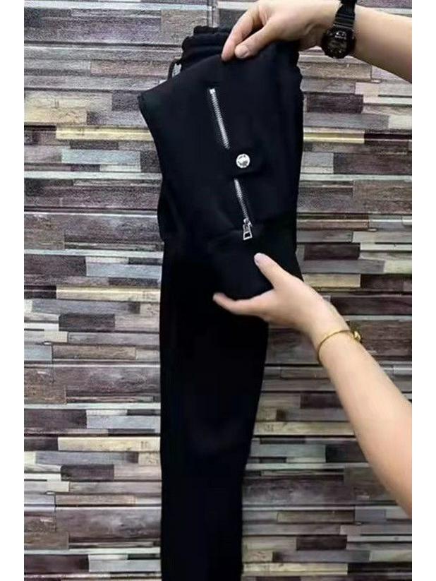 Women's Fleece-lined Harem Sweatpants: Thick, Slimming, Sporty, Versatile, Casual, Trendy Joggers for Autumn/Winter 2025.