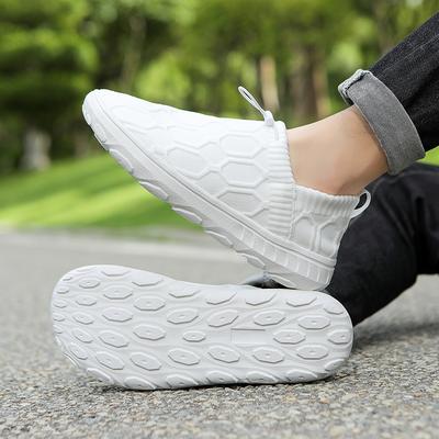 Oddychające Dzianinowe Casualowe Buty Sportowe Szeroki Nosek Buty do Chodzenia Lekkie Elastyczne Buty Outdoorowe Antypoślizgowe Sneakersy