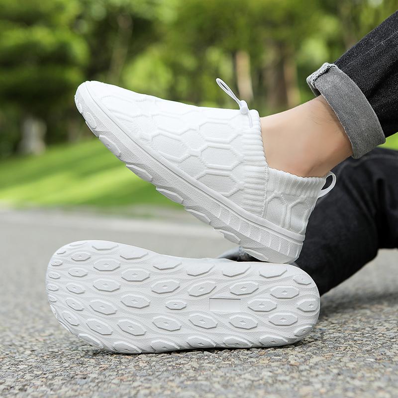 Breathable Knitted Casual Sports Shoes Wide Toe Box Walking Shoes Light Elastic Outdoor Shoes Non-slip Sneakers