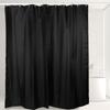 Household Fabric Waterproof Shower Curtain Bathroom Bath Curtain with Hooks Black150x180cm