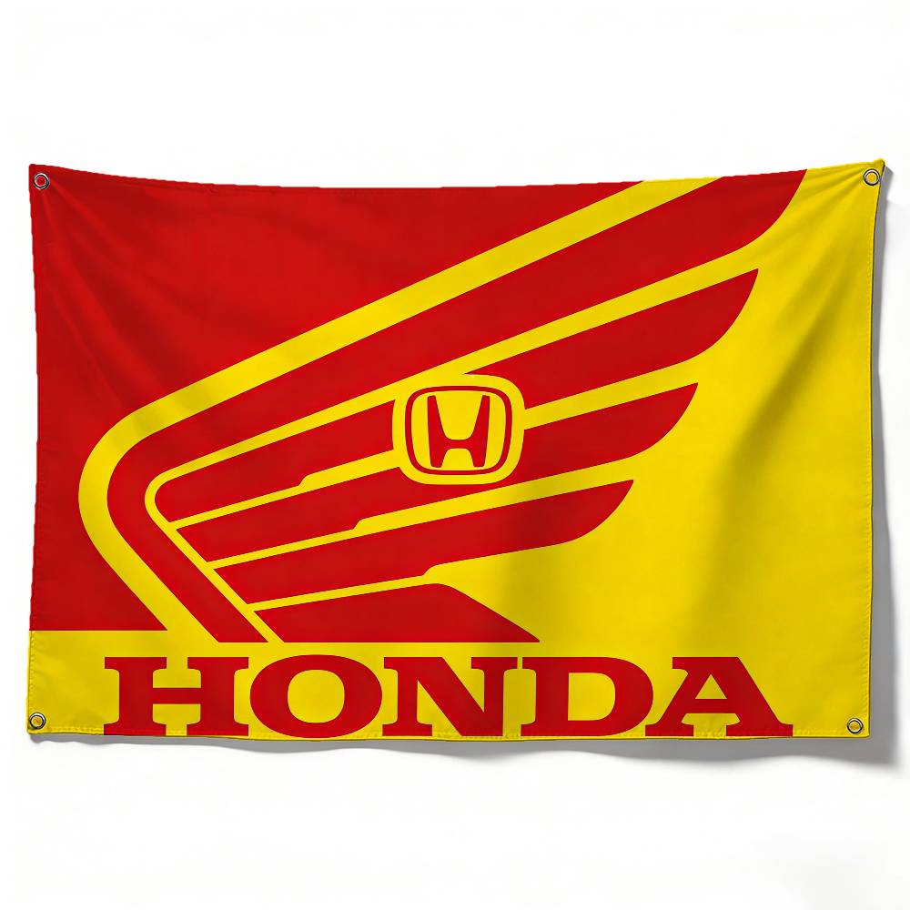 

Motorcycle For HONDA Flag 120g Polyester Sublimation Print Durable Hanging Banner Home Decor Gift (as the picture,50x70cm)