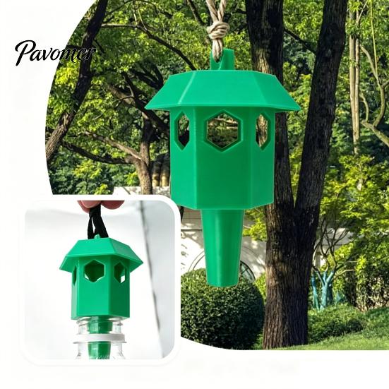 Rain-resistant Wasp Trap Outdoor Trap, Hanging Yellow Jacket Fits Most Plastic Bottles, Reusable Non-Toxic Hornet Catcher for Garden Backyard (Bottle