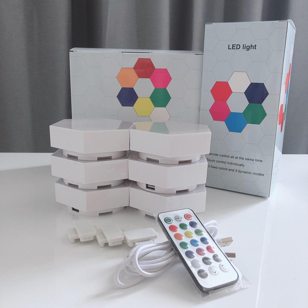 2021 RGB LED Color-Changing Honeycomb Decorative Wall Lamp